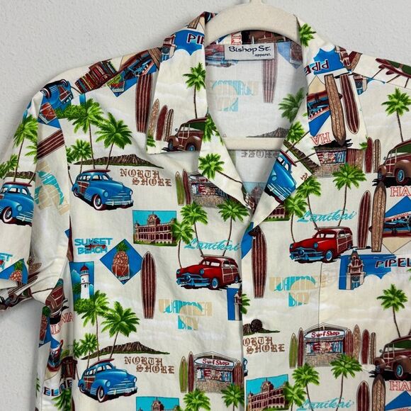 Bishop Street Hawaiian Oahu Shirt M - Picture 2 of 7